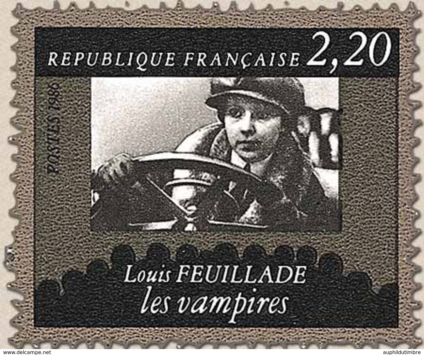 Cinquantenaire De La Cinémathèque Française. Louis Feuillade - Les Vampires. 2f.20 Noir Et Gris Y2433 - Unused Stamps