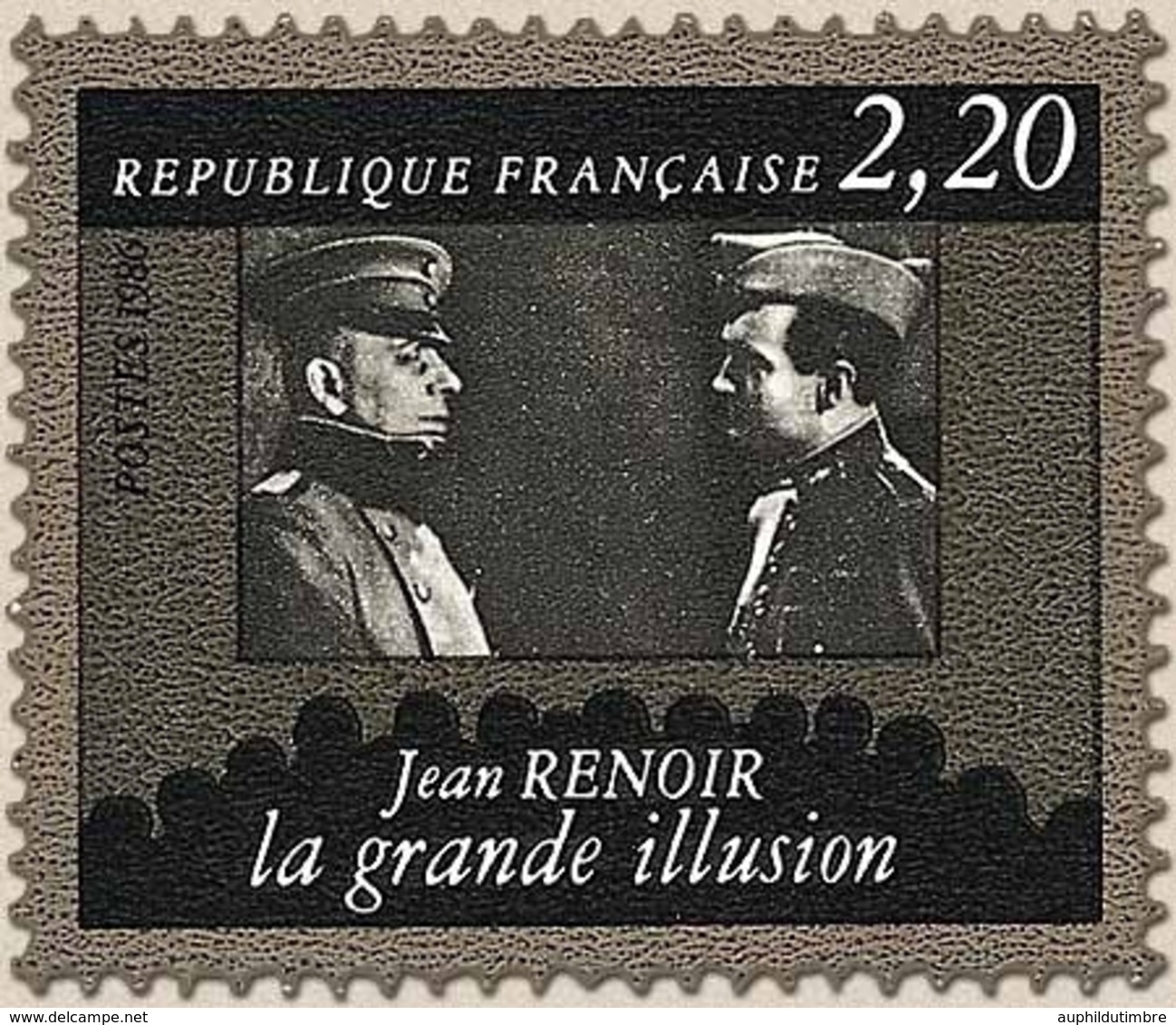 Cinquantenaire De La Cinémathèque Française. Jean Renoir - La Grande Illusion 2f.20 Noir Et Gris Y2436 - Neufs