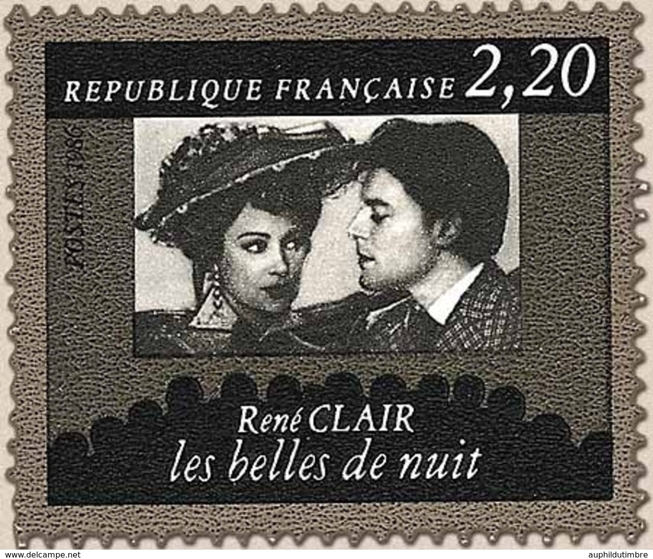 Cinquantenaire De La Cinémathèque Française. René Clair - Les Belles De Nuit  2f.20 Noir Et Gris Y2439 - Neufs