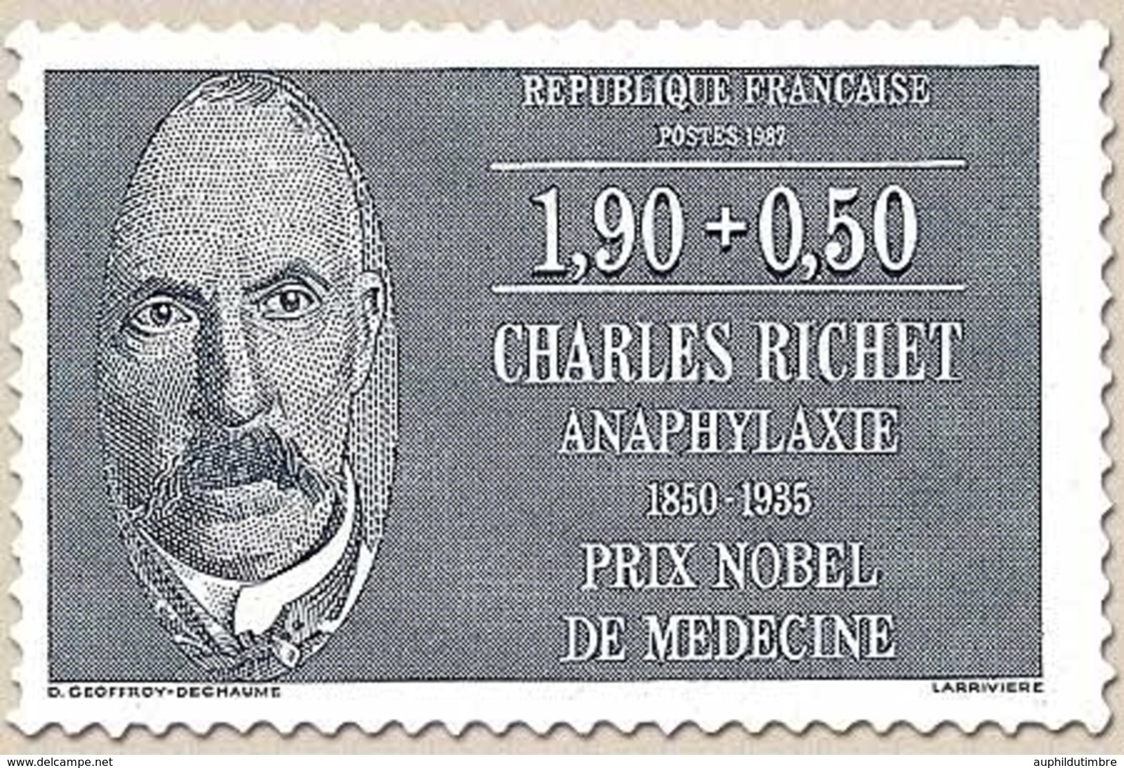 Personnages Célèbres Médecins Et Biologistes. Charles Richet, Physiologiste (1850-1935). 1f.90 + 50c Y2454 - Ongebruikt