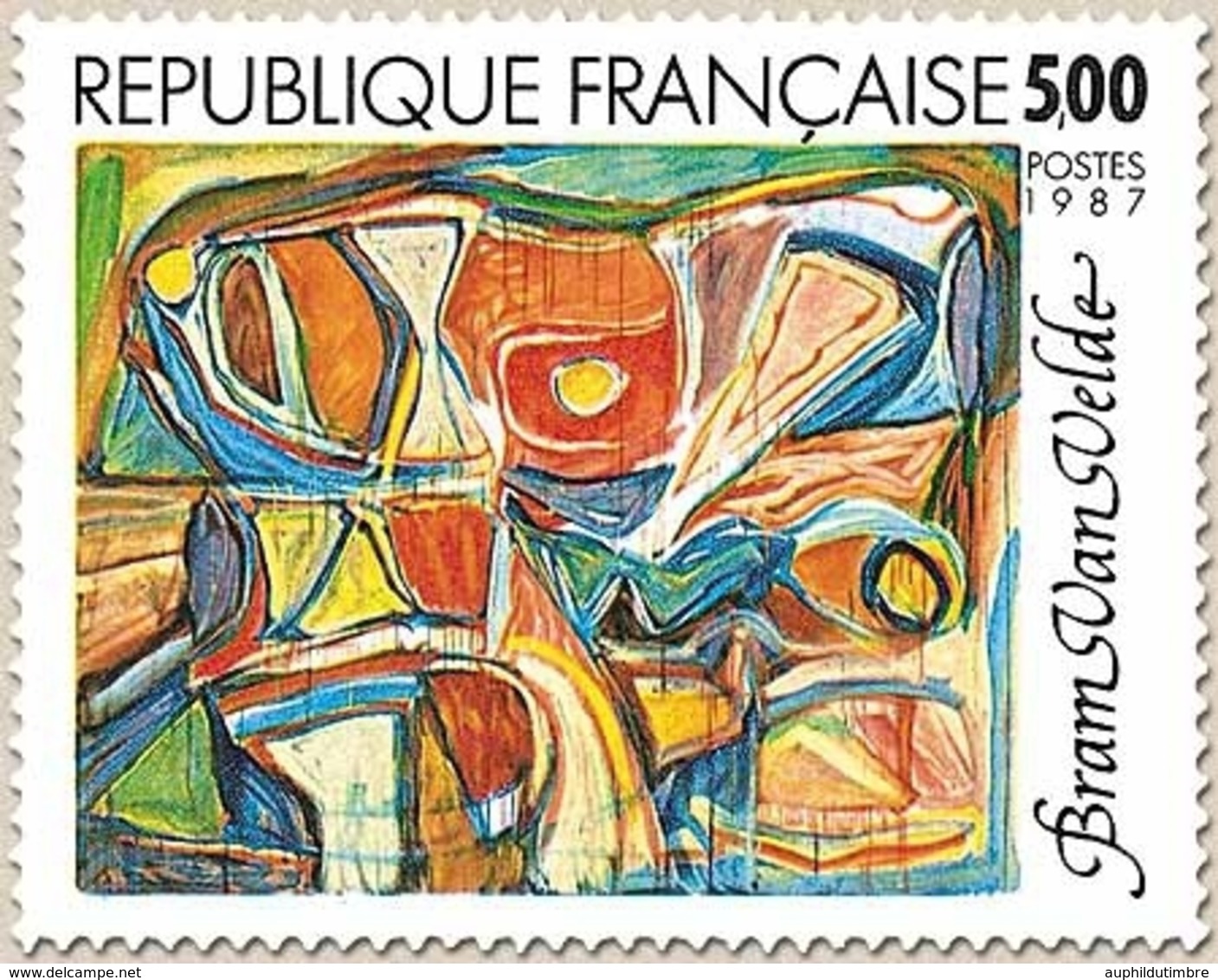 Série Artistique. Œuvre De Bram Van Velde (1895-1981) 5f. Multicolore Y2473 - Neufs