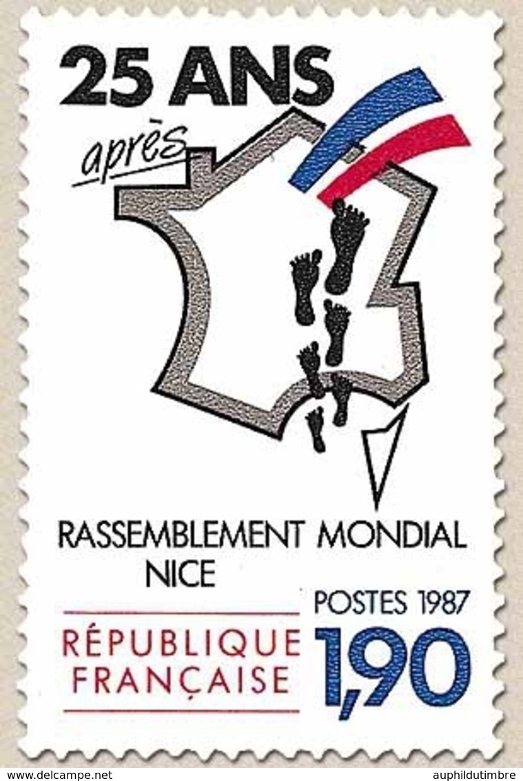 Rassemblement Mondial Des Pieds-Noirs: Nice 25 Ans Après. 1f.90 Bleu, Rouge, Noir Et Gris Y2481 - Neufs