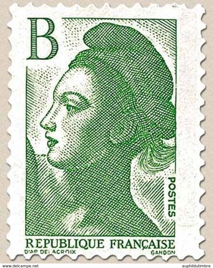 Type Liberté Avec Lettre B. (Valeur Du Tarif Postal Pour P.N.U. De 20 G Maximum : 2 F à Compter Du 1.8.87). Y2483 - Ongebruikt