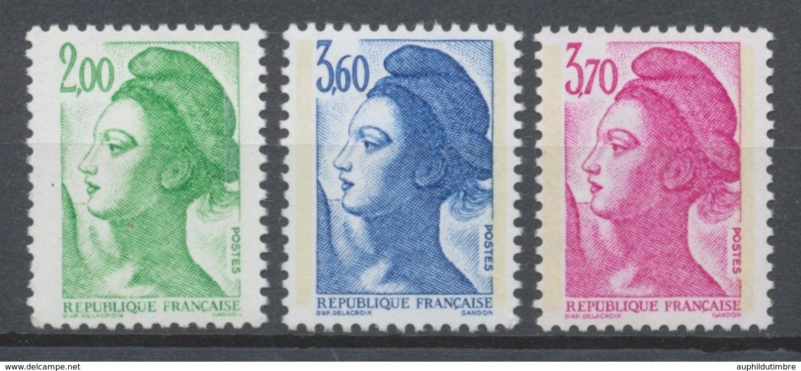 Série Type Liberté De Delacroix. 3 Valeurs Y2486S - Neufs