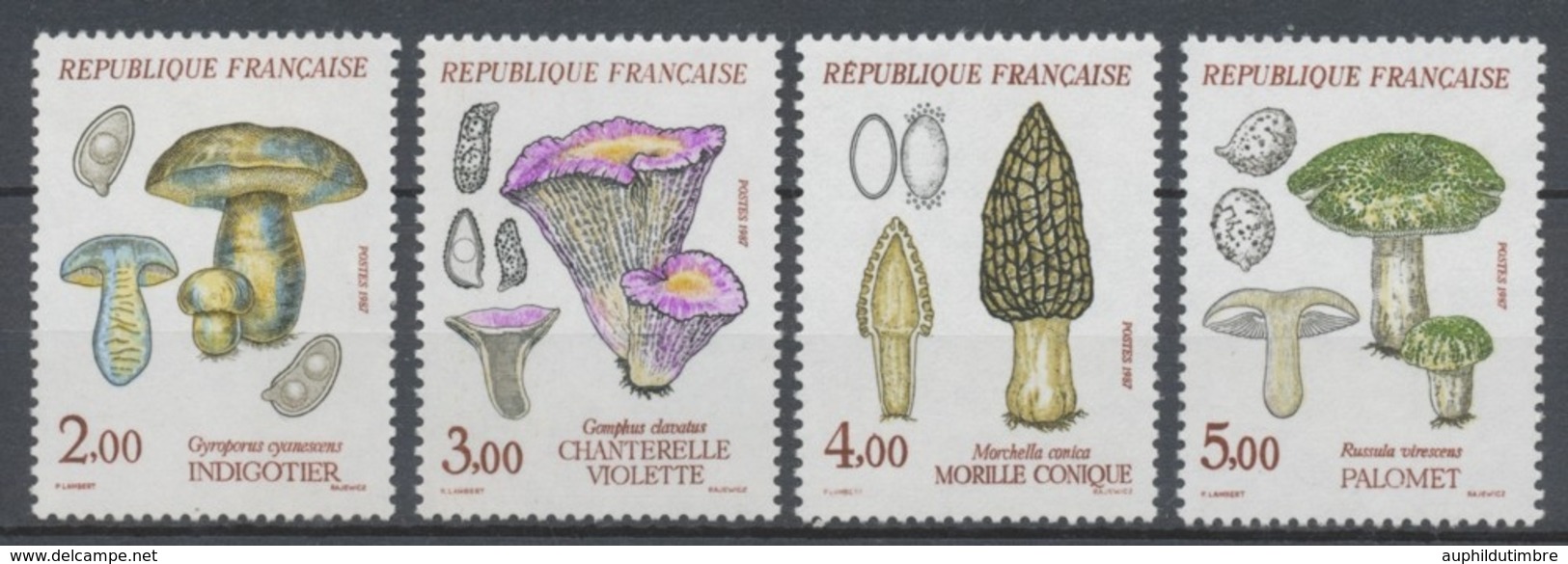 Série Flore Et Faune De France. Champignons. 4 Valeurs Y2491S - Ongebruikt