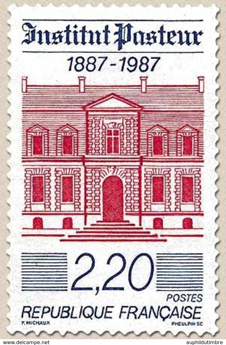 Centenaire De L'Institut Pasteur. L'entrée Principale 2f.20 Rouge Et Bleu Y2496 - Ongebruikt