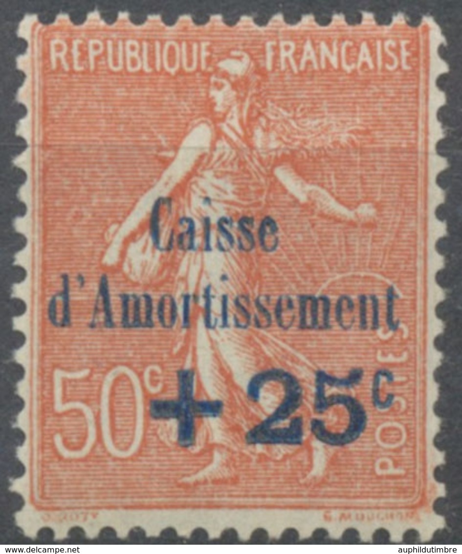 Au Profit De La Caisse D'Amortissement. +25c. Sur 50c. (rouge-brun) (B) Neuf Luxe ** Y250 - Unused Stamps