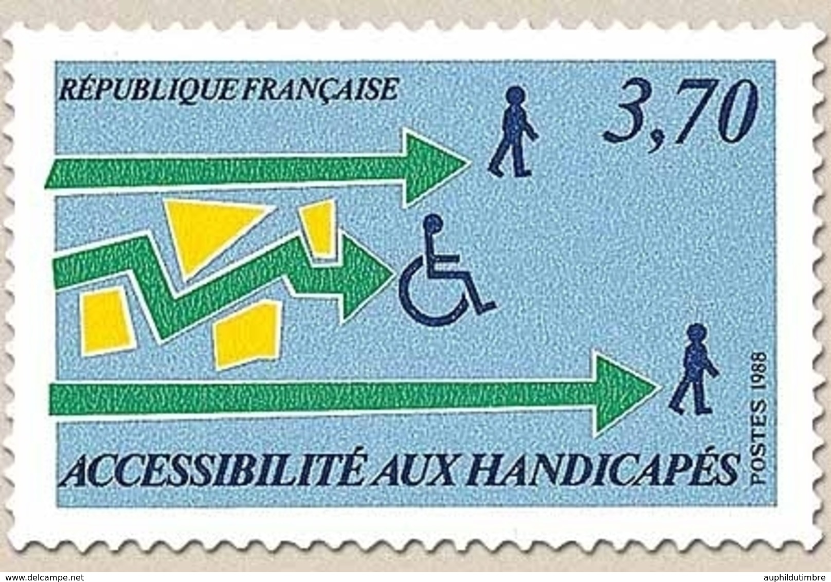 Accessibilité Aux Handicapés. Illustration Des Difficultés D'accès Pour Les Handicapés 3f.70 Y2536 - Ungebraucht