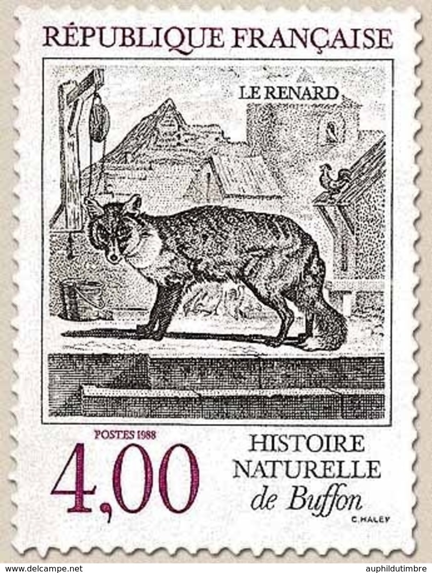 Série Nature De France. Animaux De L'Histoire Naturelle, De Buffon. Renard  4f. Violet Et Noir Y2541 - Ungebraucht