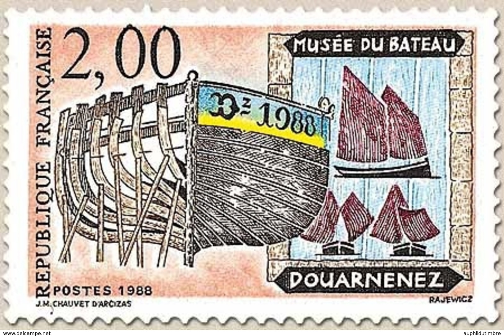 Série Touristique. Musée Du Bateau, à Douarnenez  2f. Multicolore Y2545 - Unused Stamps