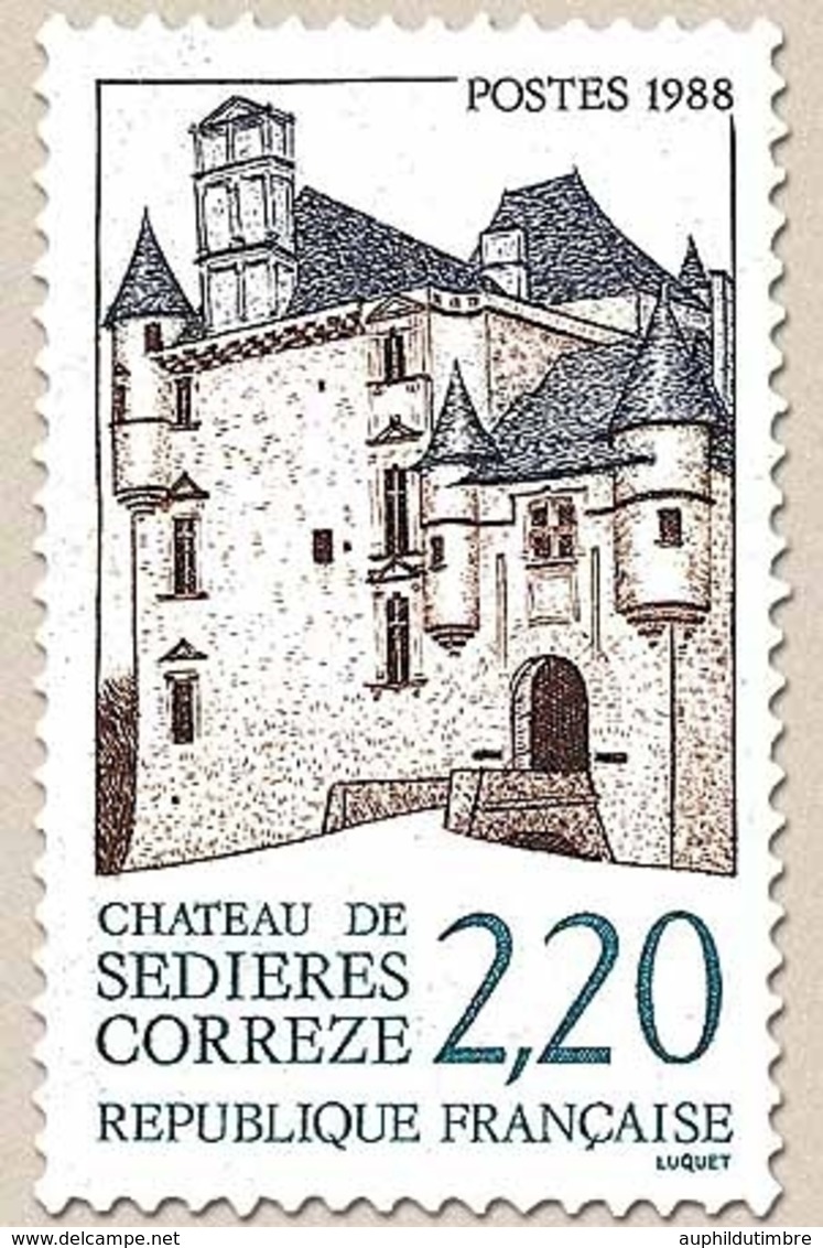 Série Touristique. Château De Sedières  2f.20 Brun, Ardoise Et Bleu Clair Y2546 - Neufs