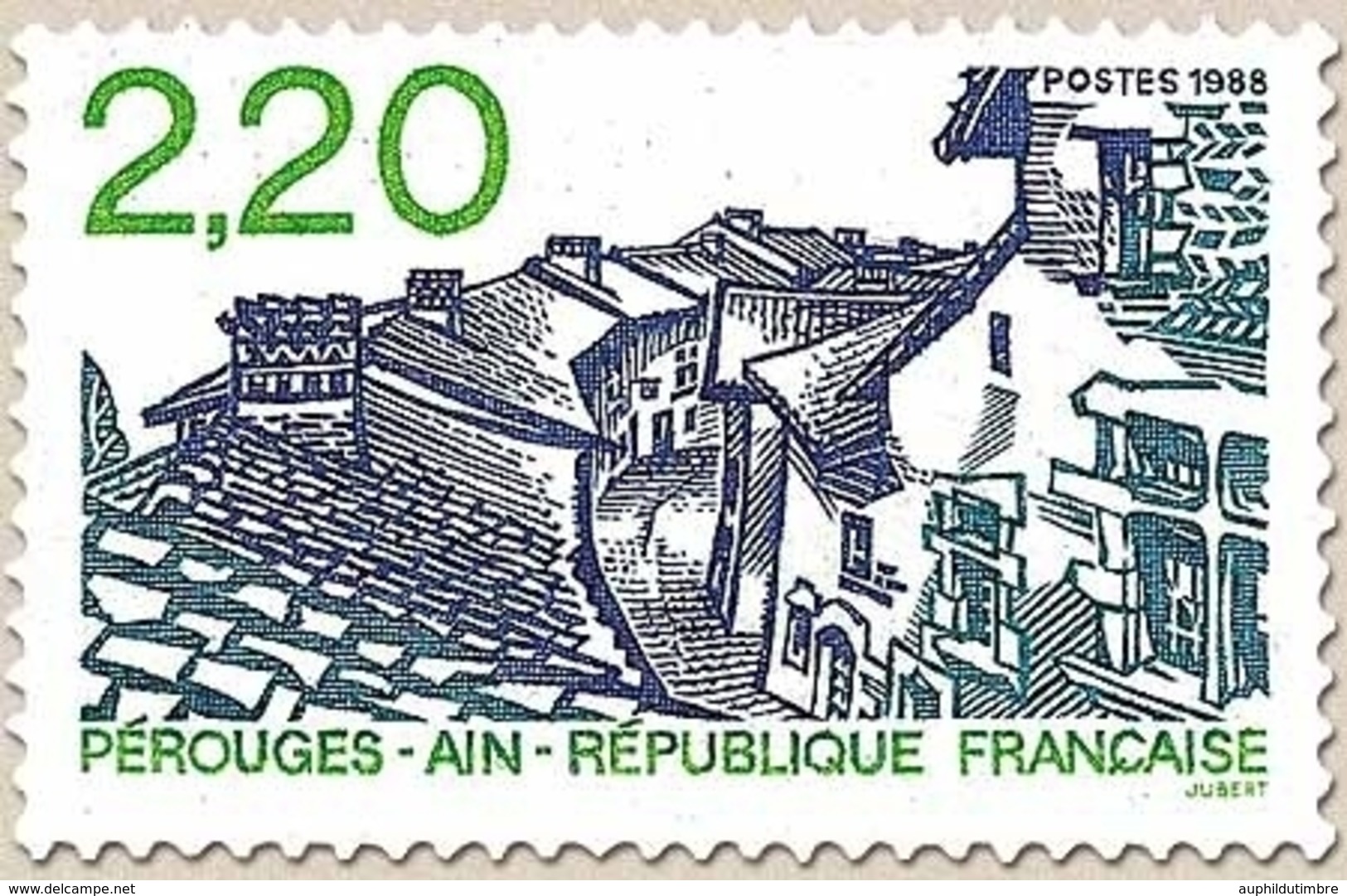Série Touristique. Vue De Pérouges (Ain)  2f.20 Bleu-violet, Vert Et Vert Clair Y2550 - Ungebraucht