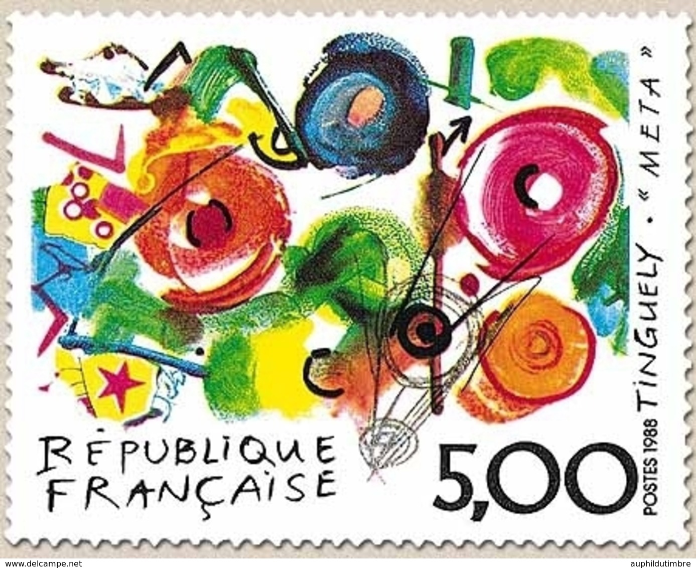 Série Artistique. Émission Conjointe Franco-suisse. Oeuvre De Tinguely. Meta  5f. Multicolore Y2557 - Ungebraucht