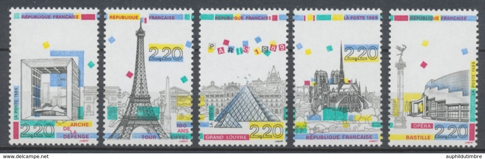 Série Panorama De Paris. Monuments De La Capitale. 5 Valeurs Y2583S - Unused Stamps