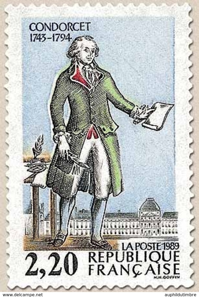 Personnages Célèbres De La Révolution. Antoine Caritat, Marquis De Condorcet (1743-1794) 2f.20 Y2592 - Unused Stamps