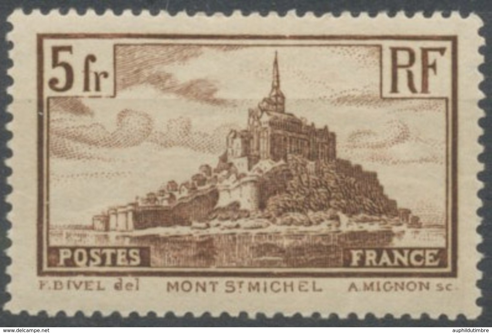 Monuments Et Sites. Mont-Saint-Michel. 5f. Brun (II) Neuf Luxe ** Y260 - Ungebraucht