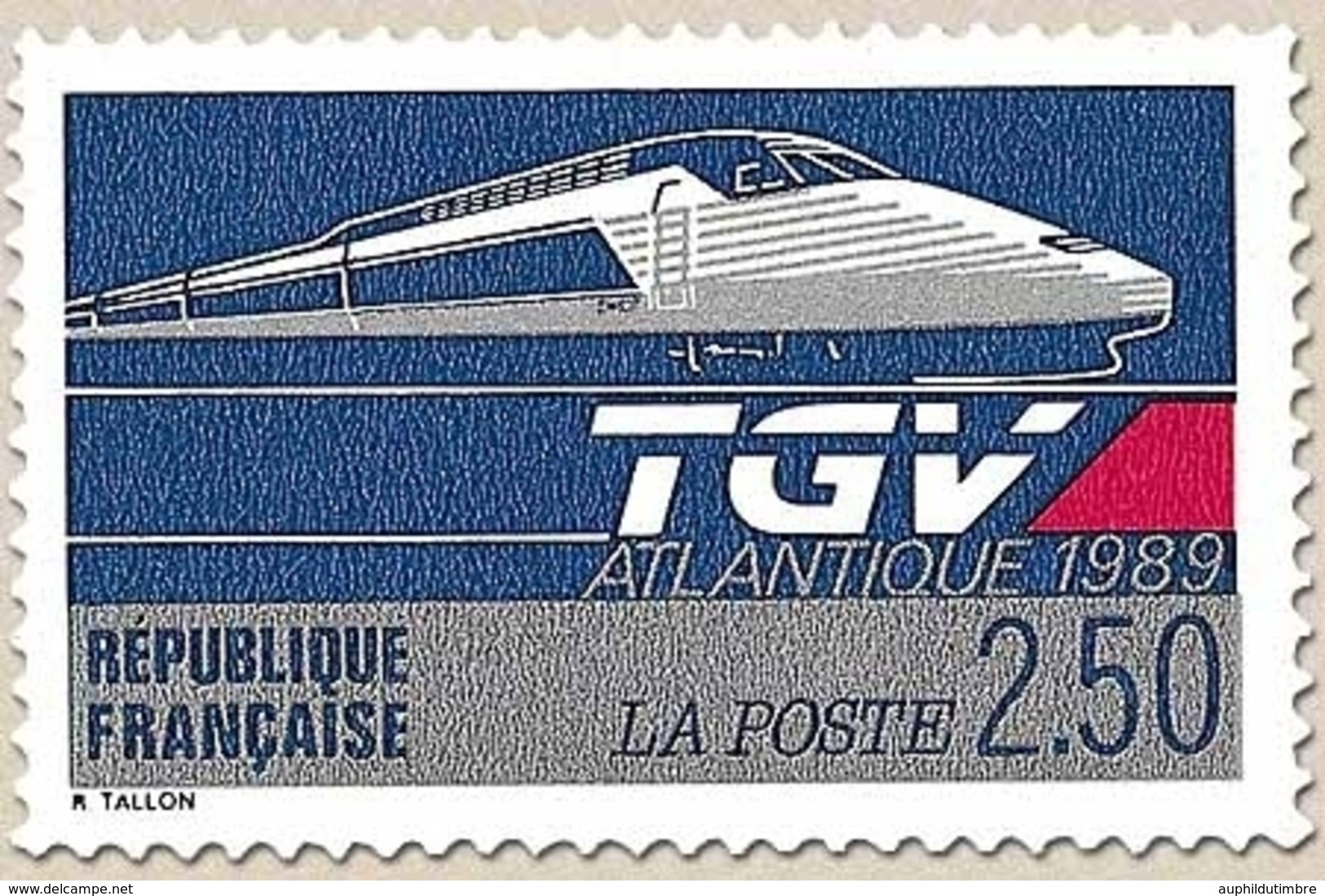 Le TGV Atlantique. 2f.50 Bleu, Argent Et Rouge Y2607 - Ongebruikt