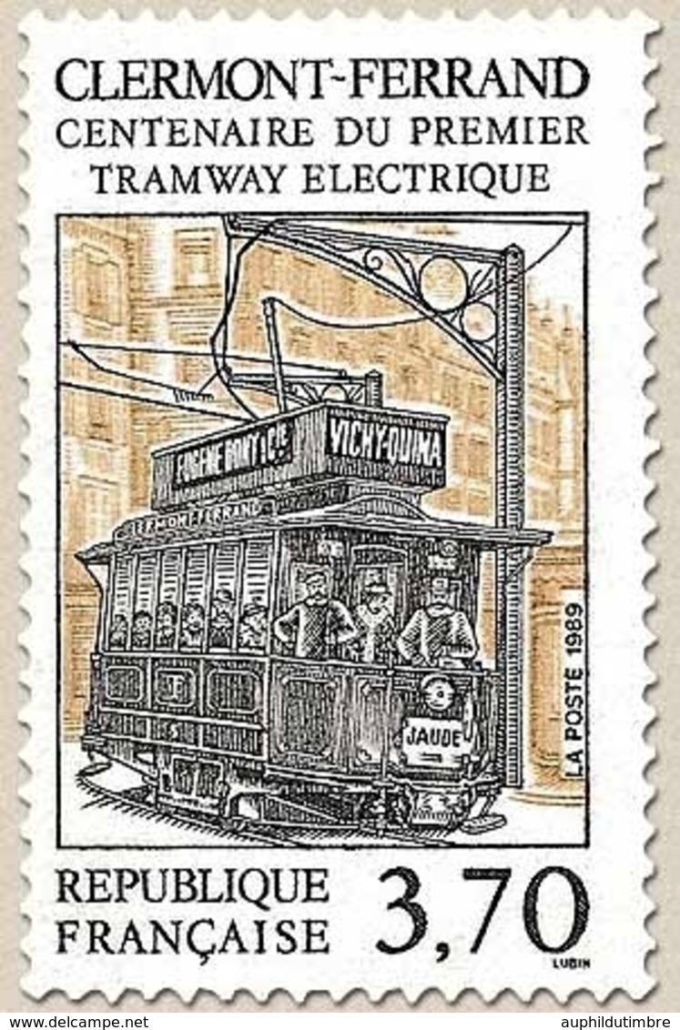 Centenaire Du 1er Tramway électrique, à Clermont-Ferrand. 3f.70 Marron Clair Et Noir Y2608 - Ungebraucht