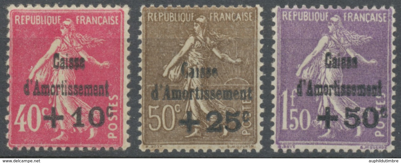 Série Au Profit De La Caisse D'Amortissement. Types Anciens Surchargés. 3 Valeurs Neuf Luxe ** Y268S - Unused Stamps