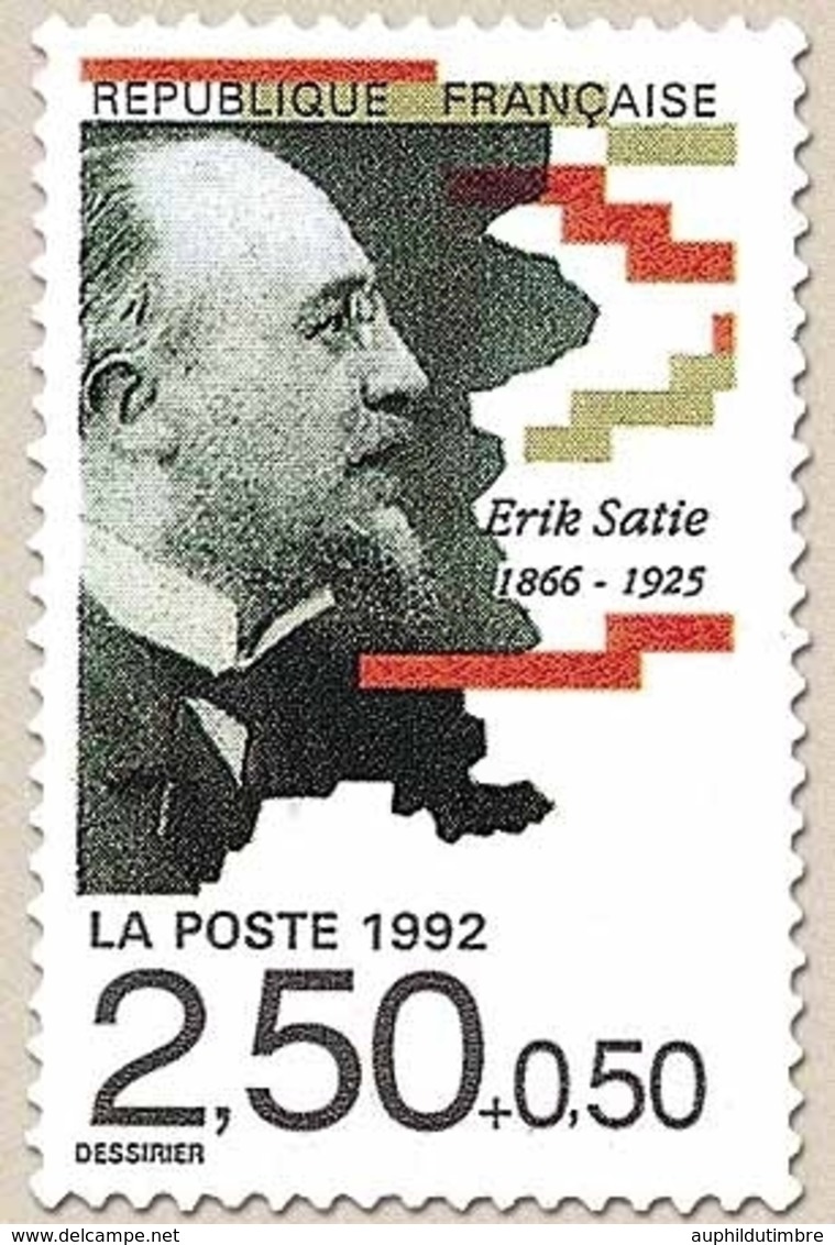 Personnages Célèbres. Musiciens. Erik Satie (1866-1925)  2f.50 + 50c. Multicolore Y2748 - Unused Stamps