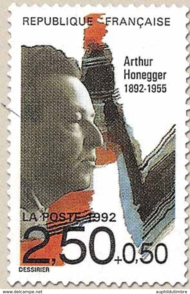 Personnages Célèbres. Musiciens. Arthur Honegger (1892-1955)  2f.50 + 50c. Multicolore Y2750 - Unused Stamps