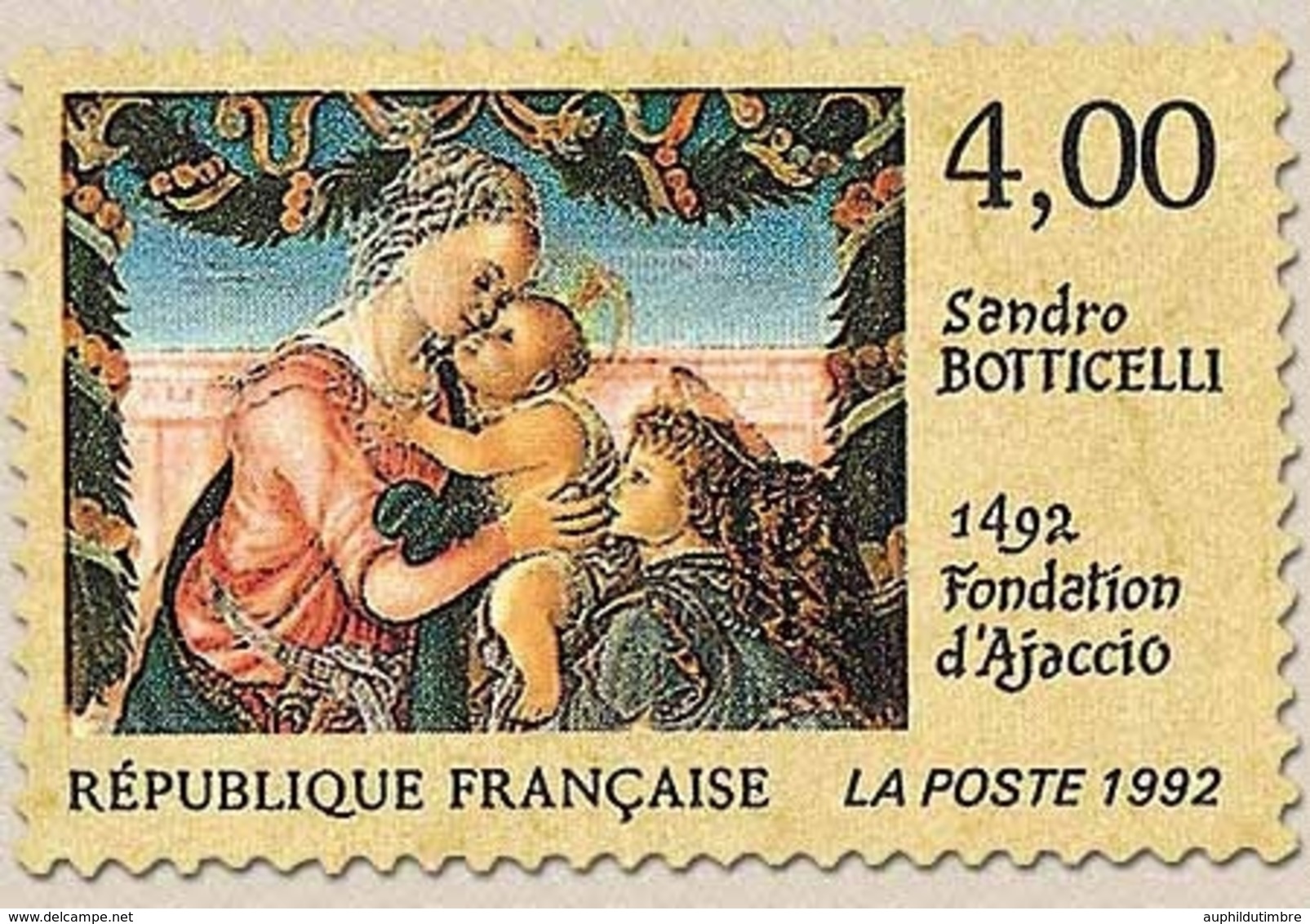 500e Anniversaire De La Fondation D'Ajaccio. Détail D'une Oeuvre De Sandro Botticelli. 4f. Y2754 - Unused Stamps