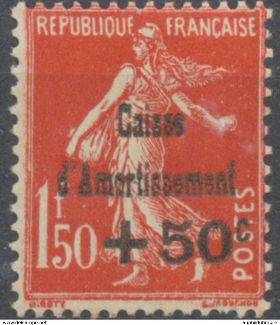 Au Profit De La Caisse D'Amortissement. Types Anciens Surchargés. +50c. Sur 1f.50 (rouge Sombre) Neuf Luxe ** Y277 - Unused Stamps