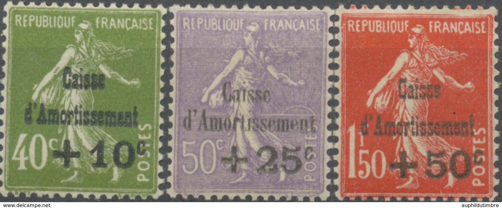 Au Profit De La Caisse D'Amortissement. Types Anciens Surchargés. N°275 à 277 Neuf Luxe ** Y277S - Unused Stamps