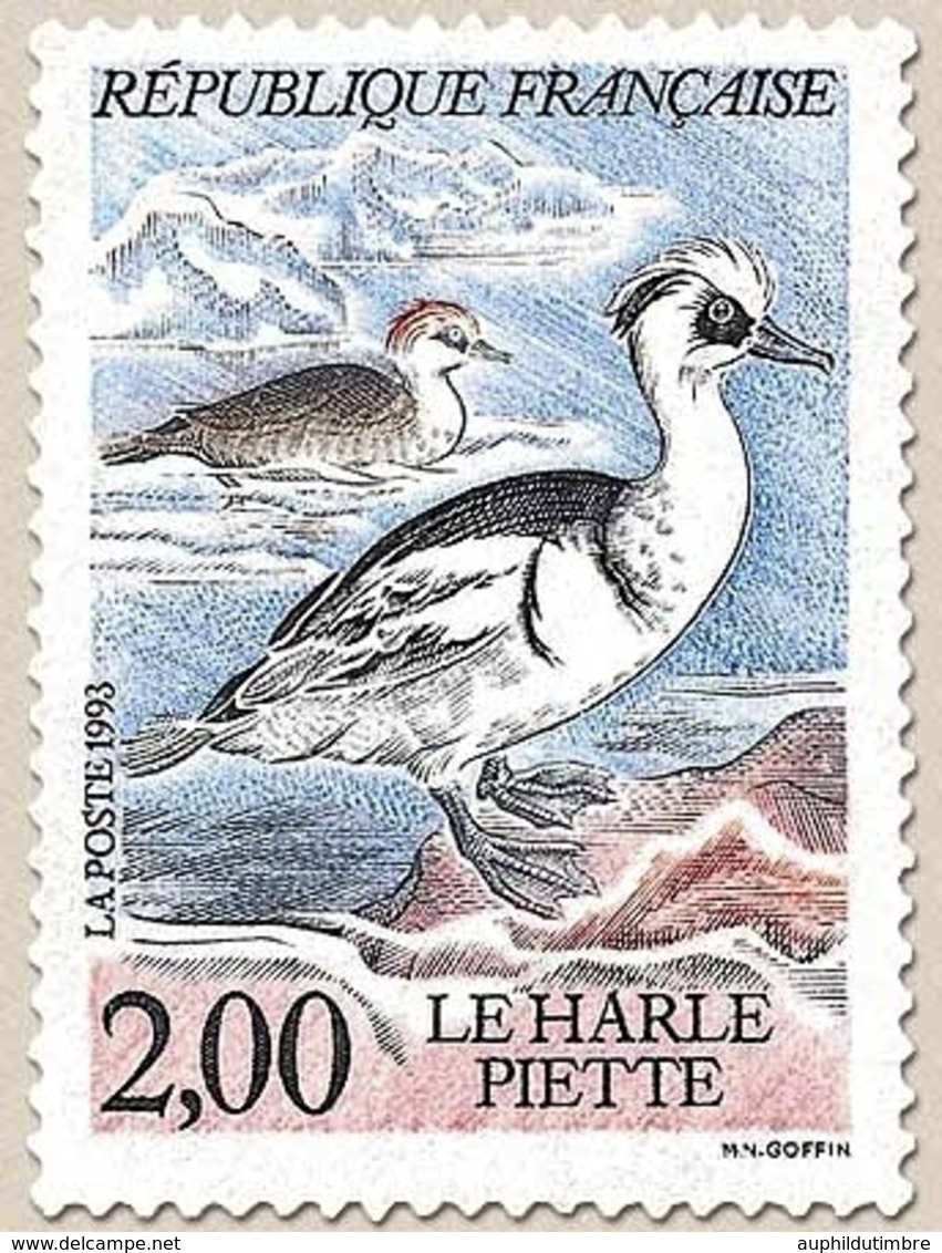 Série Nature De France. Espèces Protégées De Canards. Harle Piette  2f. Multicolore Y2785 - Ongebruikt