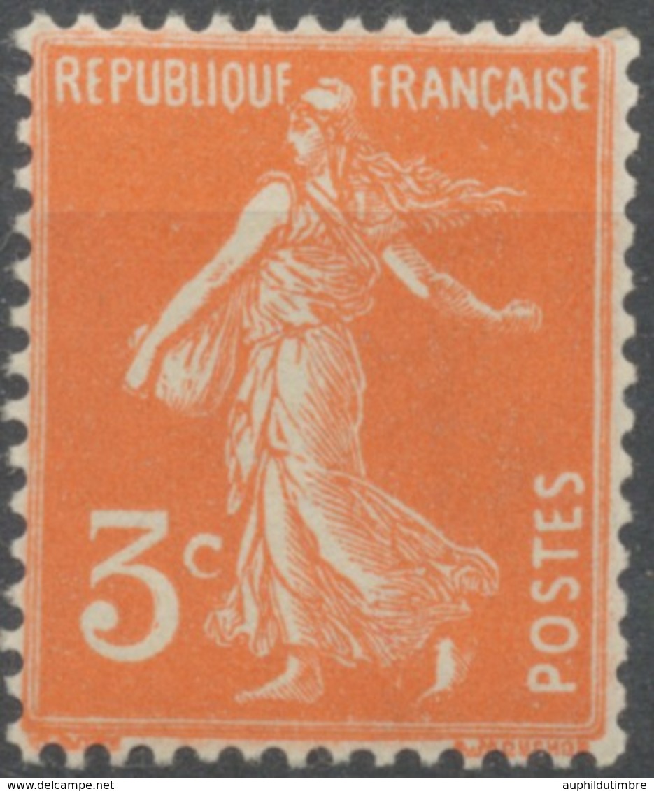 Type Semeuse Fond Plein, Inscriptions Grasses. 3c. Rouge-orange Neuf Luxe ** Y278A - Unused Stamps