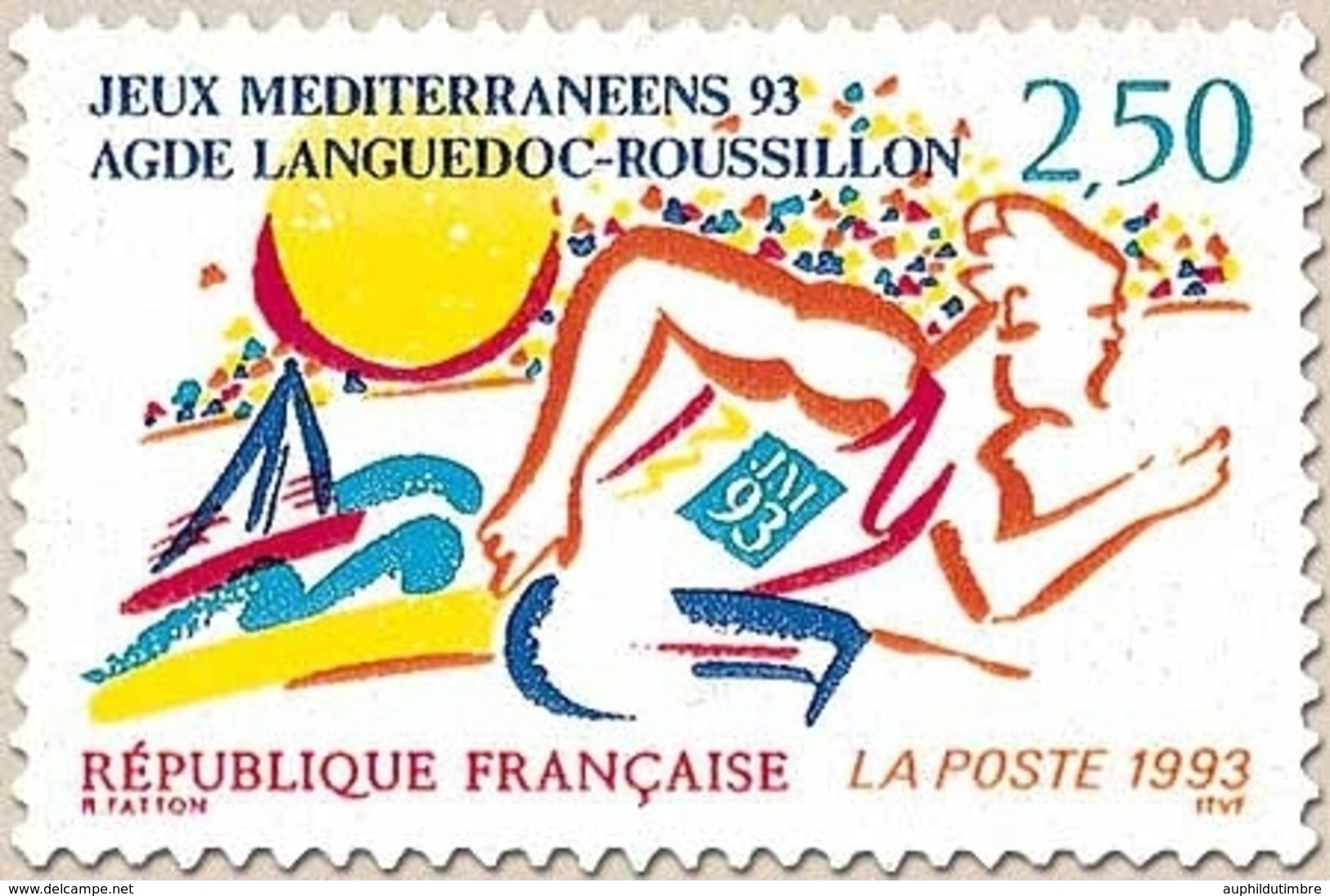 Jeux Méditerranéens 93. Agde Languedoc Roussillon. Coureur En Action 2f.50 Multicolore Y2795 - Nuovi