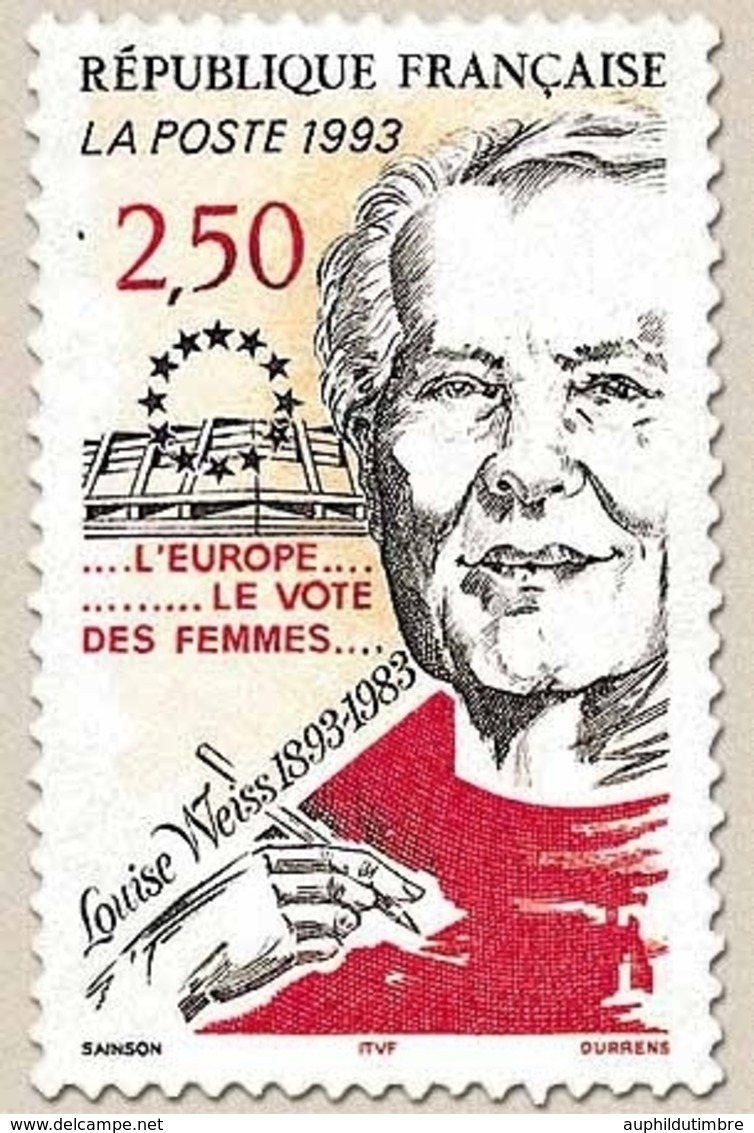 Centenaire De La Naissance Et 10e Anniversaire De La Mort De Louise Weiss (1893-1983) 2f.50 Y2809 - Nuovi