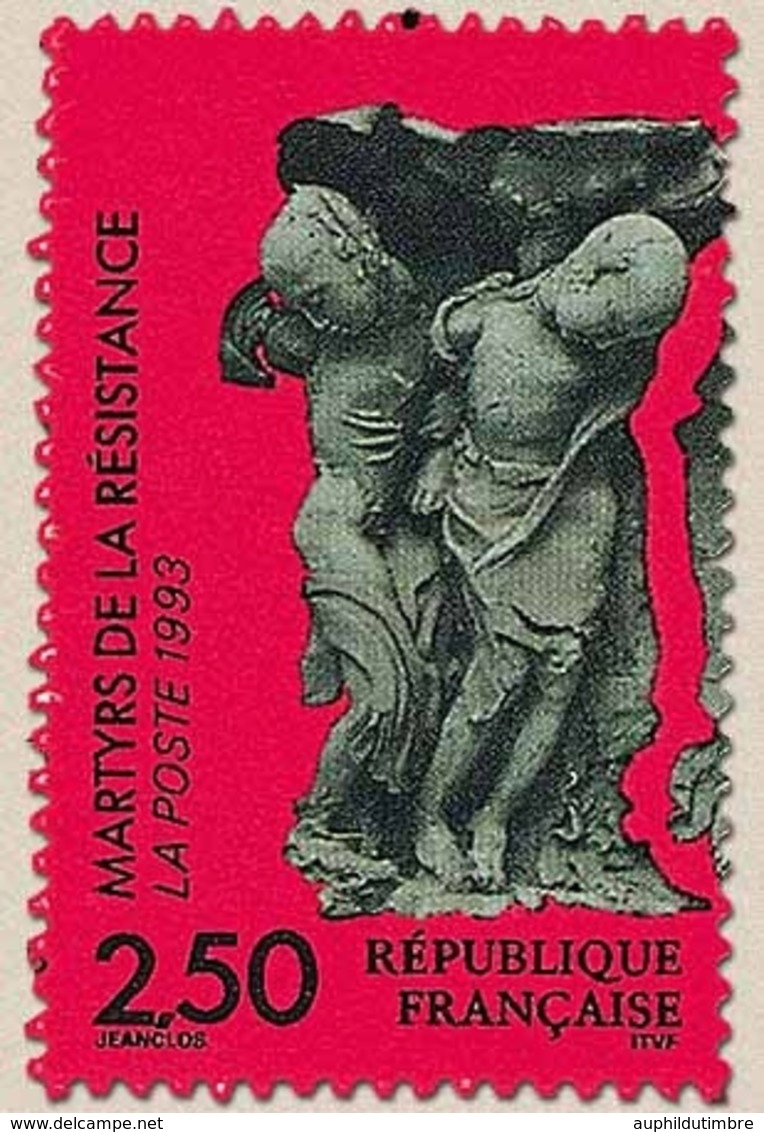 Martyrs Et Héros De La Résistance. 2f.50 Noir Et Gris Sur Rouge. Martyrs Y2813 - Unused Stamps