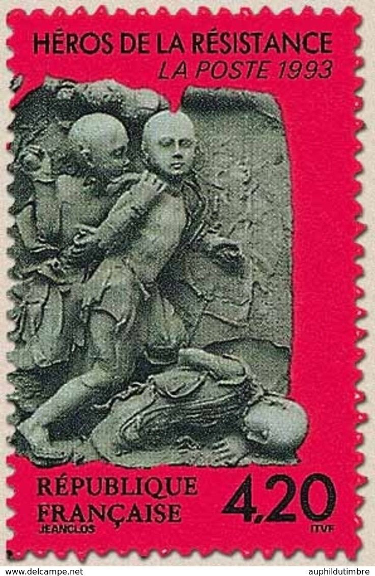 Martyrs Et Héros De La Résistance. 4f.20 Noir Et Gris Sur Rouge. Héros Y2814 - Unused Stamps