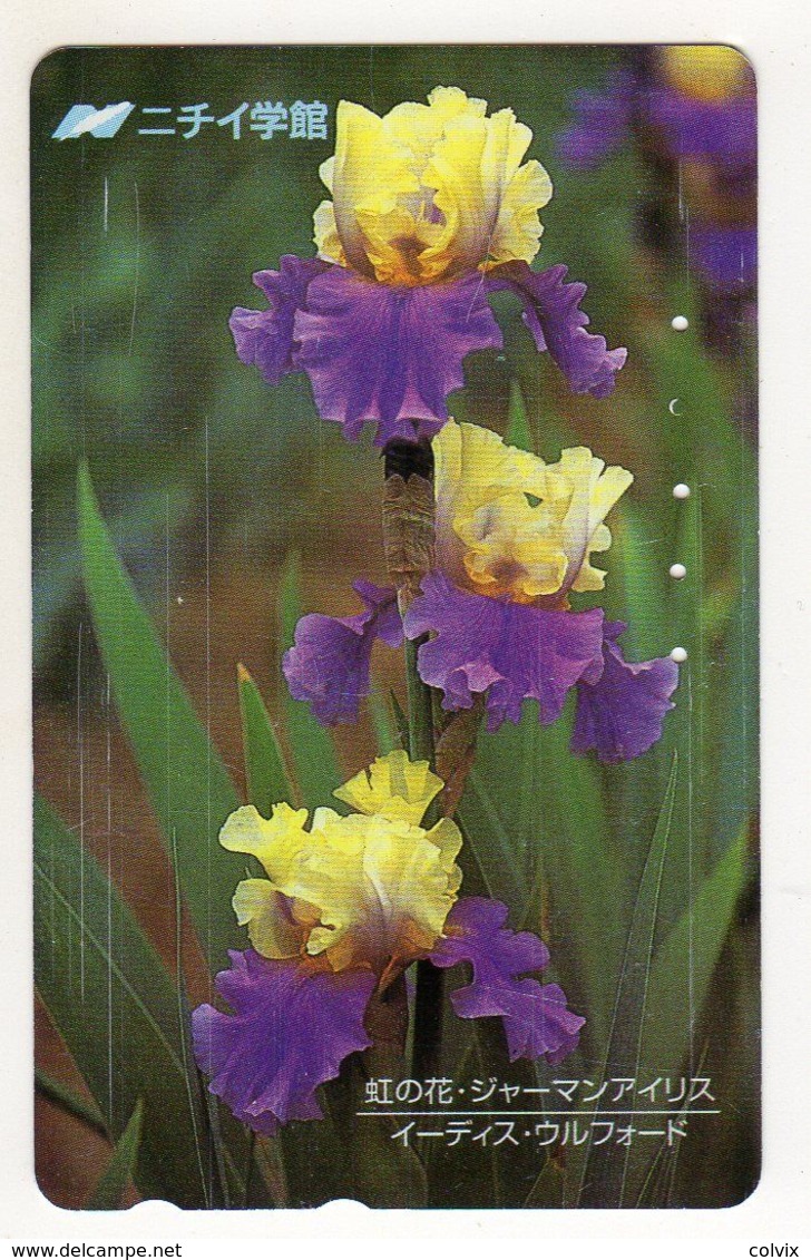 TELECARTE JAPON FLEUR IRIS - Fleurs