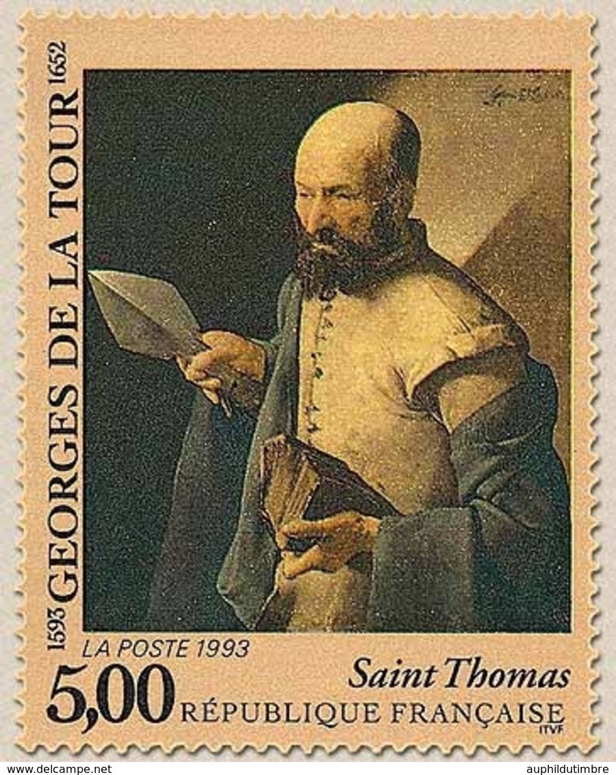 Série Artistique. 400e Anniversaire De La Naissance De Georges De La Tour (1593-1652). Saint Thomas   5f. Y2828 - Nuovi