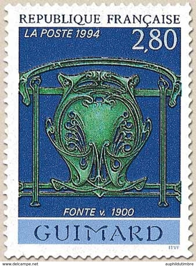 Série Arts Décoratifs. Fonte De Guimard (vers 1900).  2f.80 Multicolore Y2855 - Unused Stamps