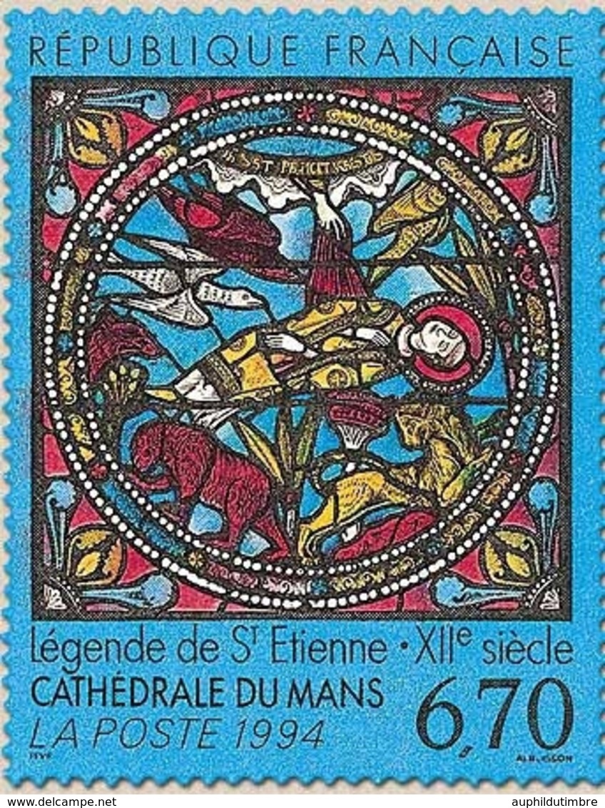Série Artistique. Vitrail Roman De La Cathédrale Du Mans. La Légende De Saint Etienne (XII° Siècle). 6f.70 Y2859 - Unused Stamps