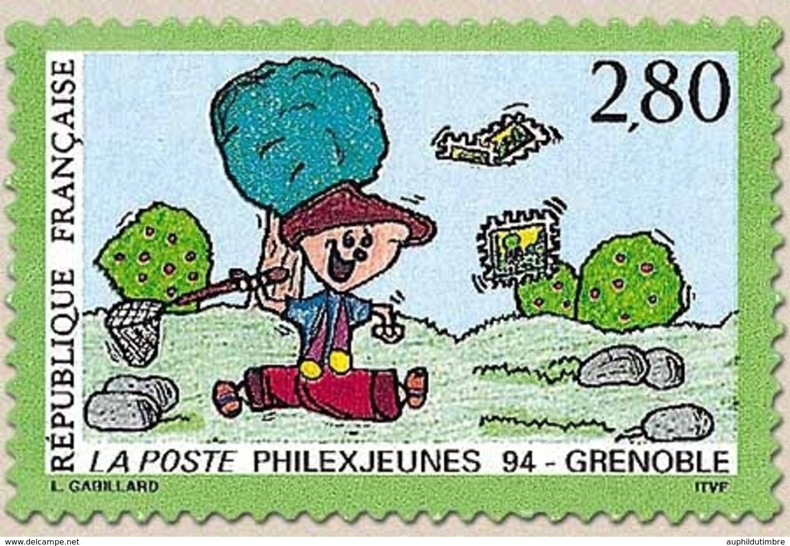 Philexjeunes'94'. Exposition Philatélique Des Jeunes, à Grenoble. La Chasse Aux Timbres  2f.80 Multicolore Y2877 - Unused Stamps