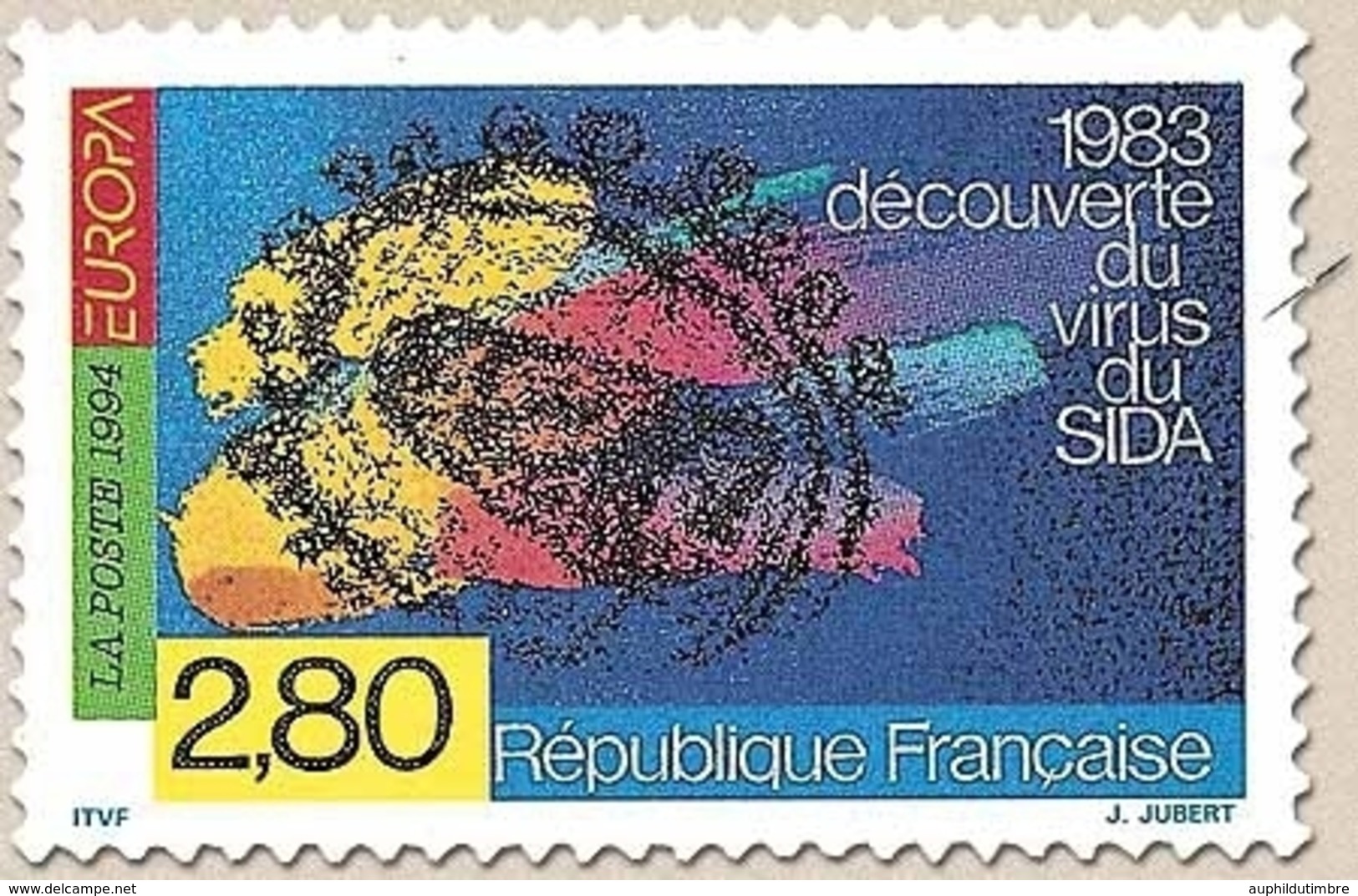 Europa. L'Europe Et Les Découvertes. Le Virus Du SIDA 2f.80 Multicolore Y2878 - Unused Stamps