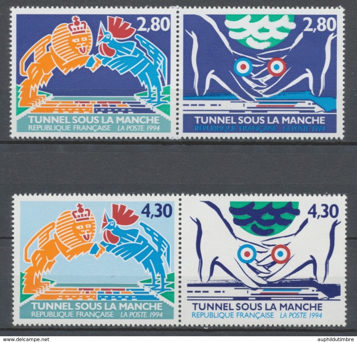 Série Inauguration Du Tunnel Sous La Manche. 4 Valeurs Y2883S - Unused Stamps
