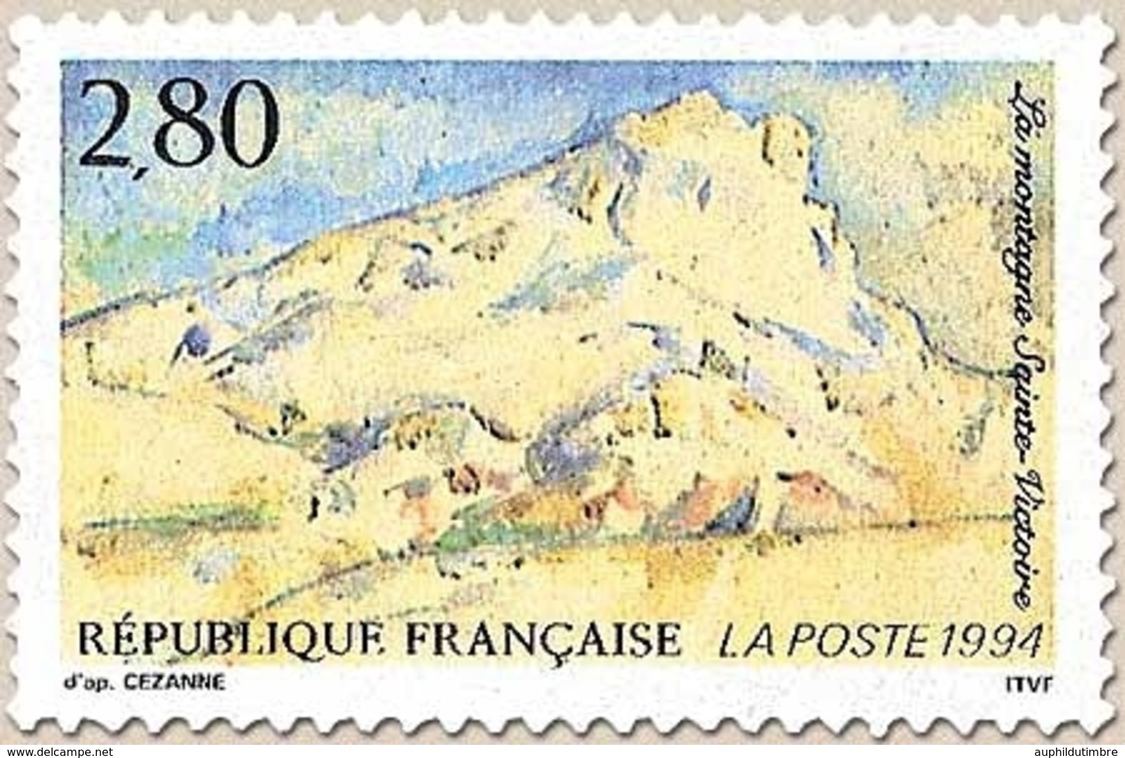 Série Touristique. La Montagne Sainte-Victoire, D'après Une Aquarelle De Cézanne  2f.80 Multicolore Y2891 - Ongebruikt