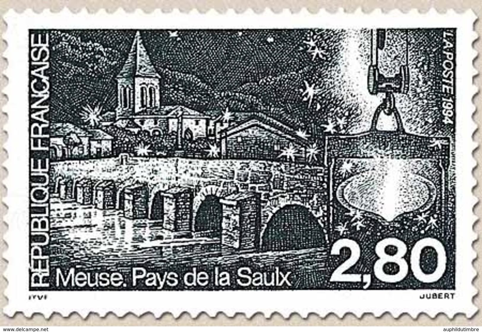Série Touristique. Pays De La Saulx (Meuse). Le Pont De Rupt-aux-Nonains  2f.80 Bleu Nuit Y2892 - Ongebruikt