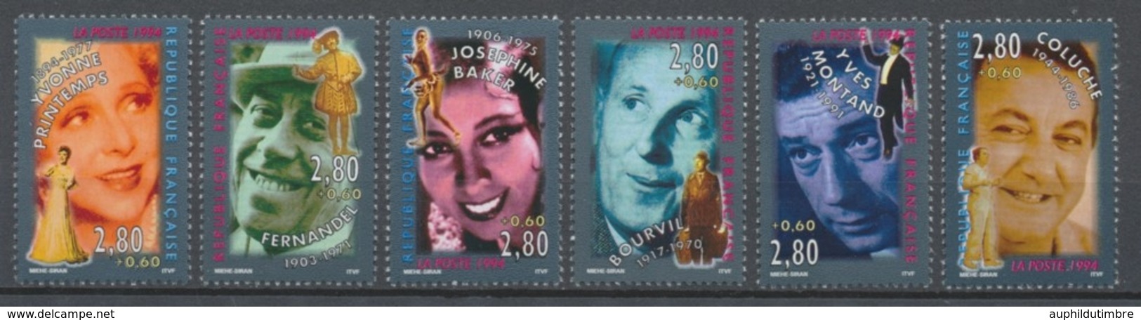 Série Personnages Célèbres. De La Scène à L'écran 6 Valeurs Y2902S - Unused Stamps