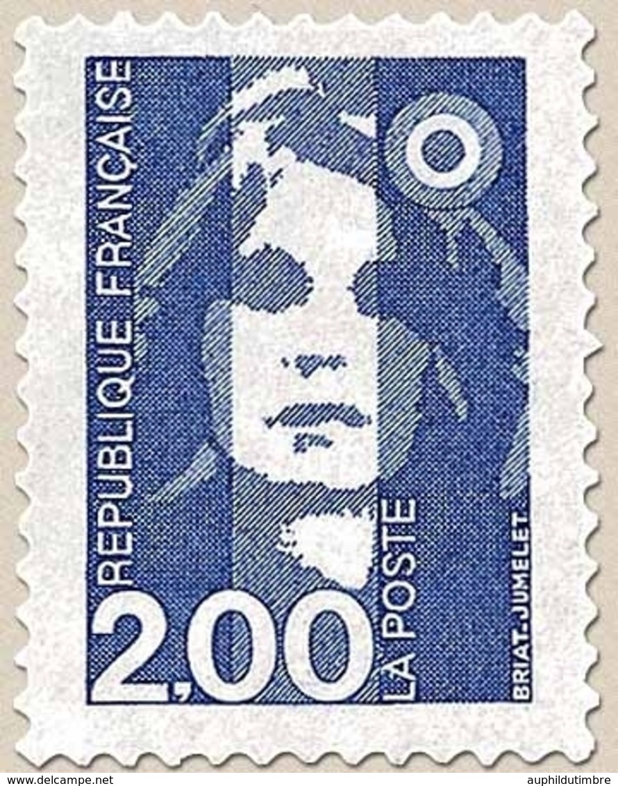 Type Marianne Du Bicentenaire. Une Fine Bande De Phosphore à Droite. 2f. Bleu Y2906 - Unused Stamps