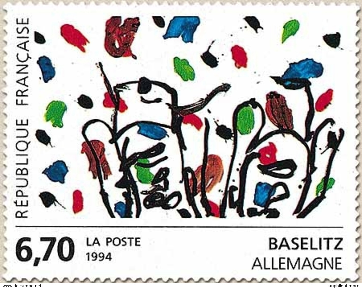 Série Européenne D'art Contemporain. Œuvre Originale De Georg Baselitz  6f.70 Multicolore Y2914 - Unused Stamps