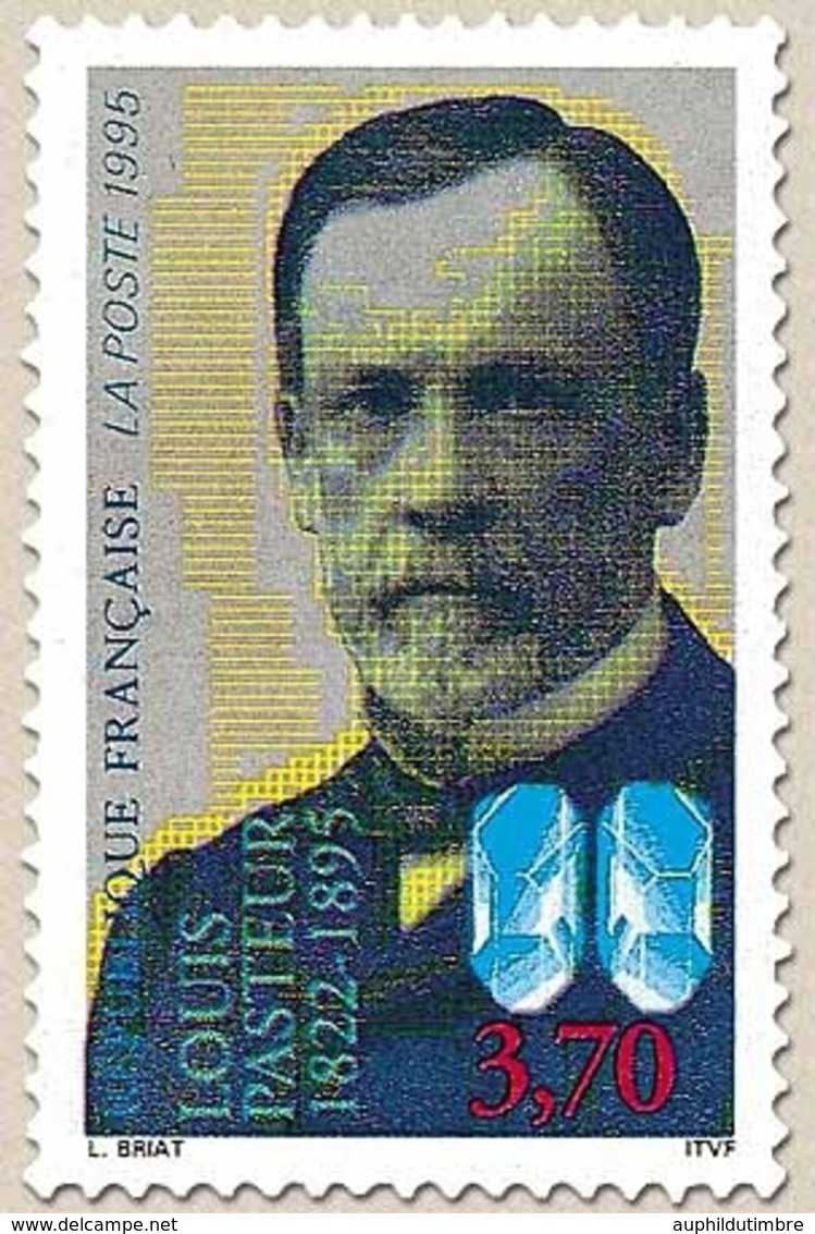 Centenaire De La Mort De Louis Pasteur (1822-1895) Portrait  3f.70 Multicolore Y2925 - Unused Stamps