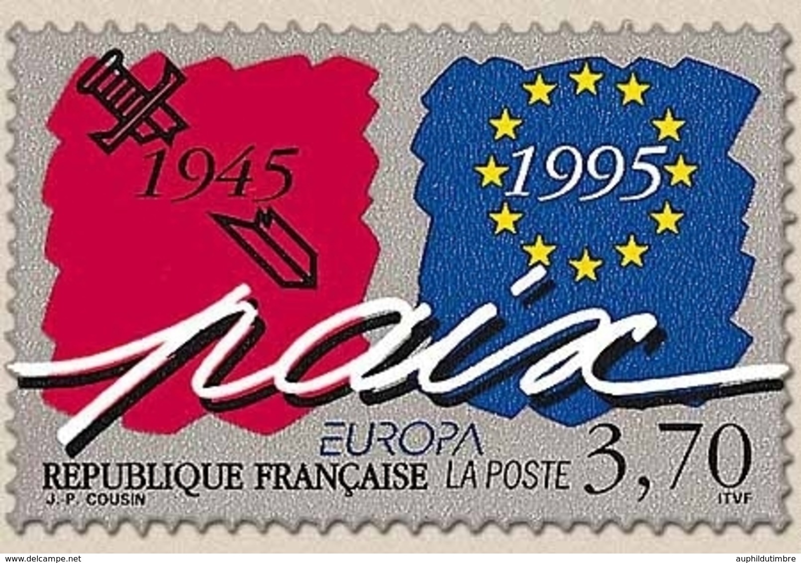 Europa. Paix Et Liberté. 3f.70 Multicolore Sur Gris Y2942 - Ongebruikt