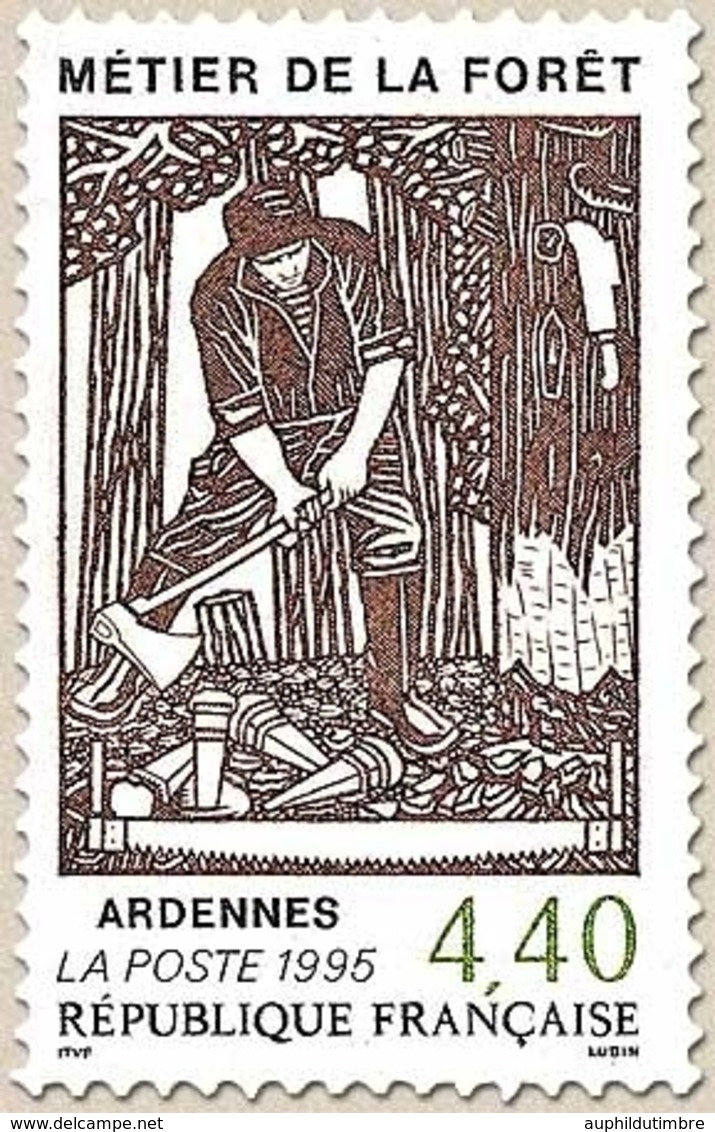 Métier De La Forêt. Bûcheron Des Ardennes  4f.40 Multicolore Y2943 - Unused Stamps