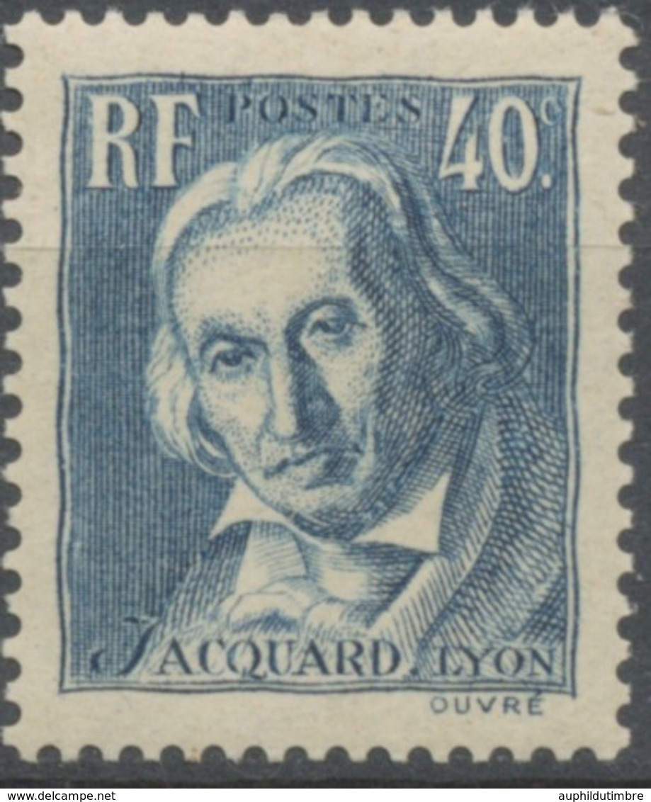 Centenaire De La Mort Du Tisseur Joseph Marie Jacquard (1752-1834) 40c. Bleu-gris Neuf Luxe ** Y295 - Unused Stamps